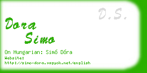 dora simo business card